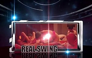 Amateur swinger couple enters swingclub