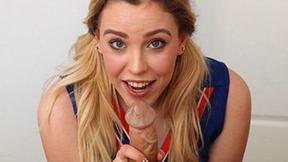 ”Cheerleader Milks His Meat”