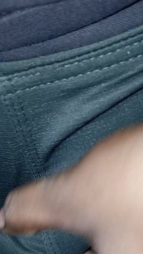 Masturbating