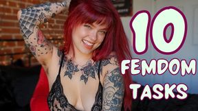 10 Femdom Tasks - Humiliation Tasks - Ginger Rae