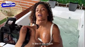 Rich photographer brutalises large-breasted horny&#x1F975; Ebony MILF Carla Morelli - 'twat-tastic'