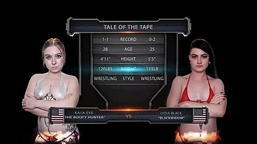 Kaiia Eve vs Lydia Black Female Wrestling