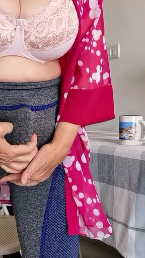 POV Shock &amp; Desire: Walking In on a Busty Mature Stepmom Futanari Watching Porn   Clip 1