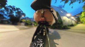 Long Bike Ride with Huge Dildo up My Ass - Caught so Many Times