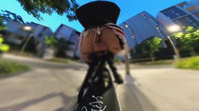 Long Bike Ride with Huge Dildo up My Ass - Caught so Many Times