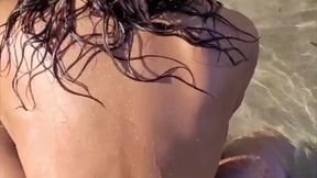 Sheila Ortega Sucks my Cock in a lost beach and I cum in her mouth