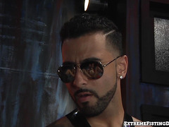 Rikk York joins triple fisting fun with Drew Sebastian and Dolan Wolf