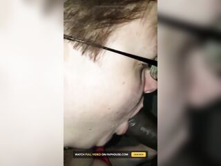 SSBBW Sucking Cream of BBC Nata4sex Hard Cock