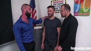 Gay porn teachers lounge gangbang