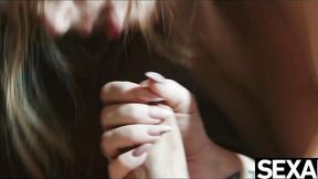 Busty beauty rides her lover's face and then his rigid cock