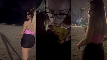 Chupei o negão em público na praia