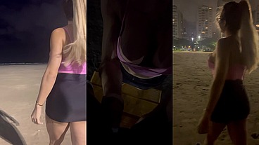 Chupei o negão em público na praia