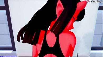 Meru the succubus gets her big tits and ass fucked in bikini POV