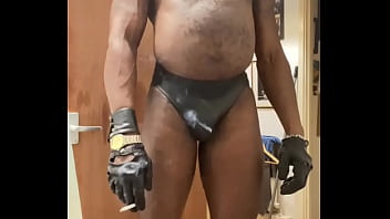 Black Muscle Dad Delivers Perverted Smoking Wank &amp_ Nippleplay Sessions