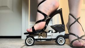 Cruel Giantess In Sexy Black Heels Crushes Your Expensive Car!
