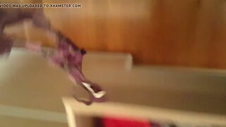 Morning cum on housemate Jess's sexy lace bras.