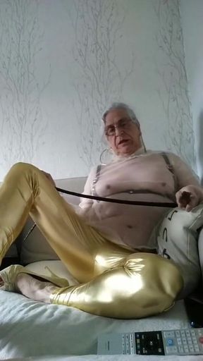 Whore in Leggings with a Whip