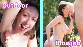 Getting Cum on My Pits for the First Time- Hiking Blowjob