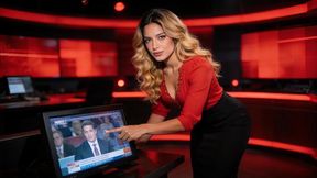 journalist reporting the best cumshots on the face- porn in spanish-audio in spanish-ai porn