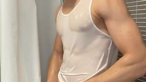 Golden georgi the tiktok star taking a shower