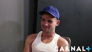 TwinkTop Lane Colten has big cock sucked in jockstrap by Killian Knox