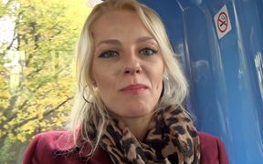 April Gets the Bus Then Changes Outfit and Flashes in the Woods