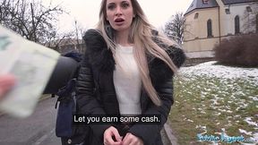 Married voluptuous blonde is perfectly eager to fuck for money