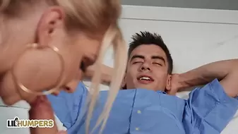 LIL humpers - Milf Georgie Lyall Catches Her Daughter's Study Friend Humping A Pillow And Joins In
