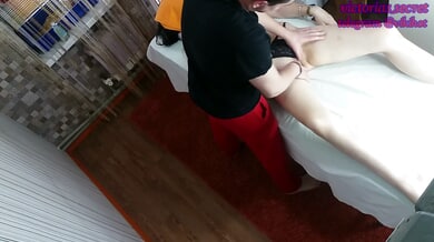 Real oil massage turns into intense creampie session with light-skinned woman