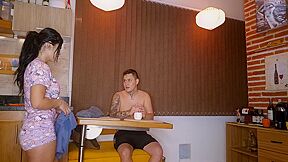 Fucks A Stranger In The Kitchen Of Her Cabin