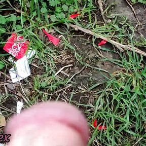 Outdoor Masturbation - I Touch My Cock Outdoors