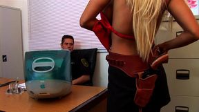 amy azurra lures in her suspects with her bit tits and tasty ass