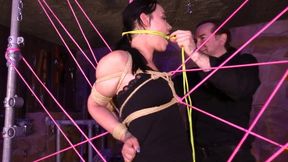 Halloween Special - Elbows touching Spider Net Predicament Bondage Challenge for Roxy - Part 2 wmv SD