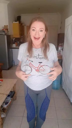 Busty hottest milf ever MariaOld do stripdance and masturbate by vibrator