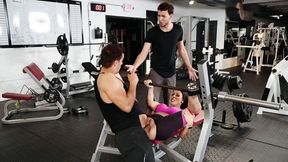 Gym is the best place for horny bitch Rachel Starr to get fucked