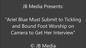 Ariel Blue Accepts Tickling and Foot Worship to Get the Interview - HD