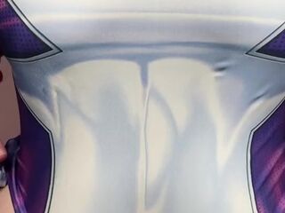 big beautiful woman in StarFire cosplay makes me worship her giant oily anus