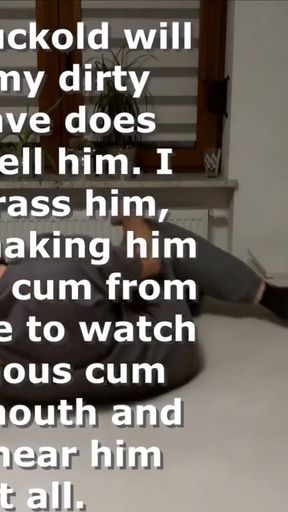 Cuckold Cum Eating COMPILATION Cleanup Cum Kiss PISS   Clip 3