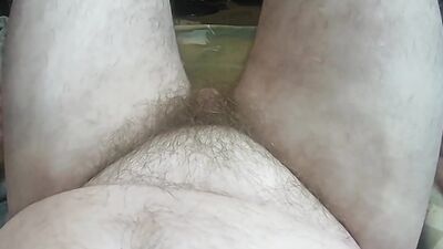 Perverted bear is playing with his bushy pecker in this POV