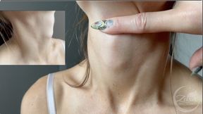 Flora Hexx Explores Zura’s Adam’s Apple | Throat & Neck Fetish Close-Up - 4K