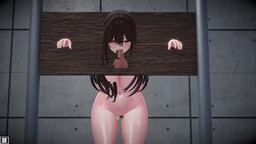 [Gameplay] Deep Throat Blowjob in basement Hentai Game