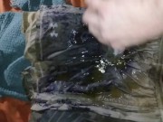 Pissing on all of my piss clothes then put em on..