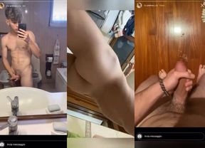 Sexy italian guy jerking