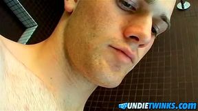 Tight ass Bryce Corbin jacking off in underwear for jizz