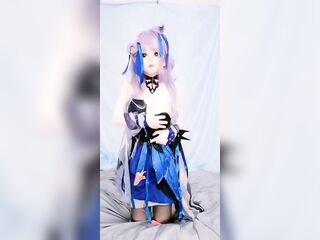 Kasnicole 005V Kigurumi Cosplay Genshin Impact Keqing hose dildo teasing