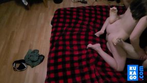Submissive Man Dominated by Amazonian Beauty
