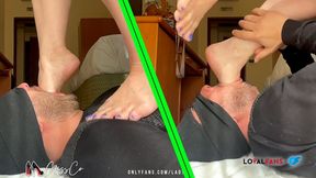 MissCo - DEEP FOOT GAGGING - Full weight and lots saliva!