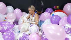 Bunny Destroys Balloons-Inflatables for Surprise Party 4K (3840x2160)