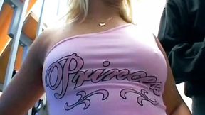 A young German girl experiences two stiff rods simultaneously