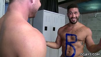 Trey fucks his white friend in the locker room